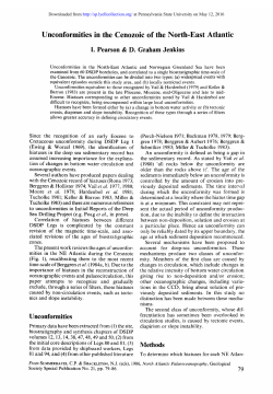 Unconformities in the Cenozoic of the North-East Atlantic