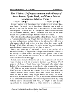 The Witch as Self-representation in the Poetry of Anne Sexton