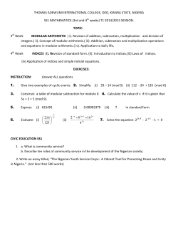 Commercial - Thomas Adewumi Int. College, Oko