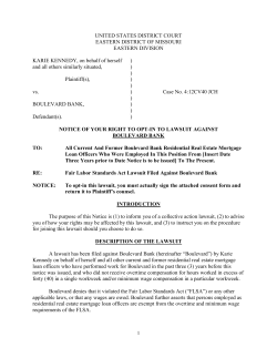 court approved a Notice - The Law Offices of Kevin J. Dolley