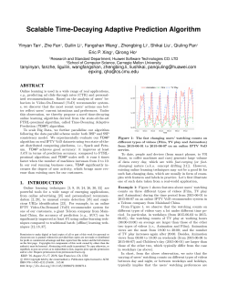 Scalable Time-Decaying Adaptive Prediction Algorithm