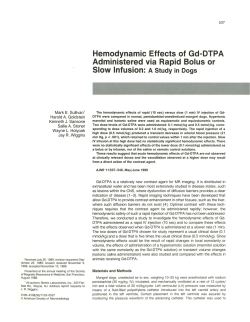 Hemodynamic Effects of Gd-DTPA Administered via Rapid Bolus or