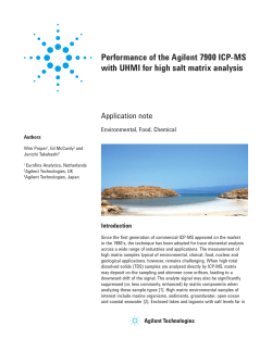 Performance of the Agilent 7900 ICP