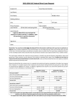 2015-2016 SJC Federal Direct Loan Request