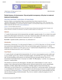 Partial trisomy of chromosome 15q and partial monopsony of 6q due