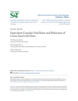 Equivalent Granular Void Ratio and Behaviour of