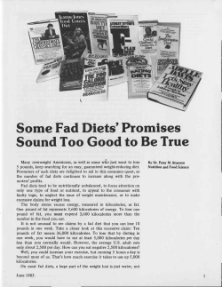 Some Fad Diets` Promises
