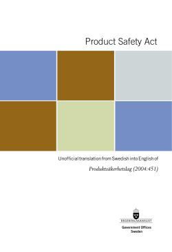 Product Safety Act