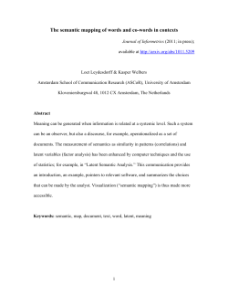 The semantic mapping of words and co-words in