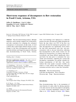Short-term responses of decomposers to flow restoration in Fossil