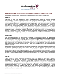 Signal to noise analysis of densely sampled