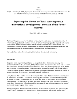 Market for cut flowers - University of Essex Research Repository