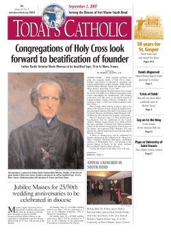 Congregations of Holy Cross look forward to beatification of founder