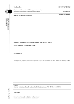 How technology changes demands for Human skills