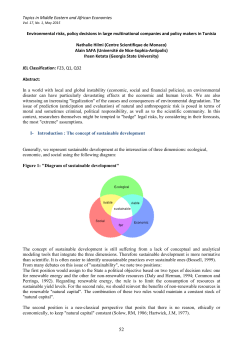 Topics in Middle Eastern and African Economies Environmental