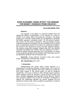 does economic crisis affect the demand for money: evidence from