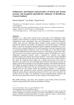 Sedimentary petrological characteristics of lateral and frontal