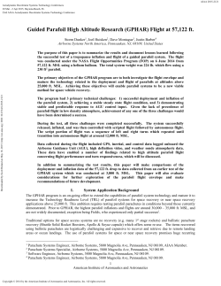 Guided Parafoil High Altitude Research (GPHAR