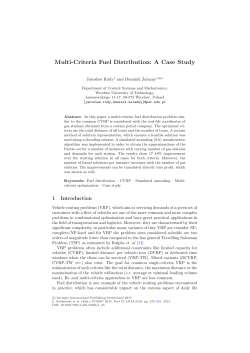 Multi-Criteria Fuel Distribution: A Case Study