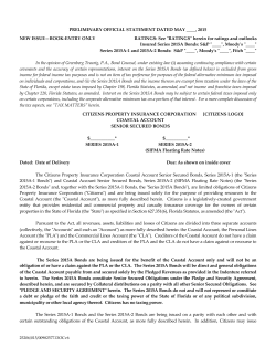 PRELIMINARY OFFICIAL STATEMENT DATED MAY ____, 2015