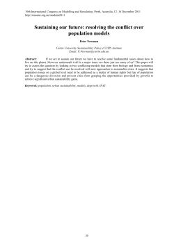 Sustaining our future: resolving the conflict over