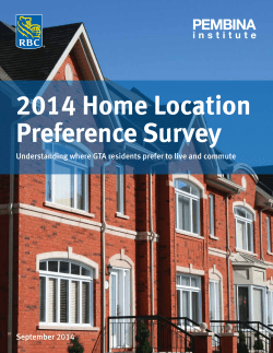 2014 Home Location Preference Survey