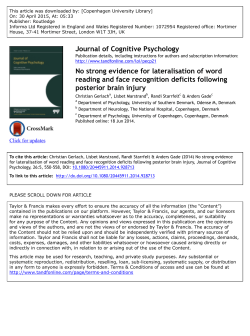 No strong evidence for lateralisation of word reading and face