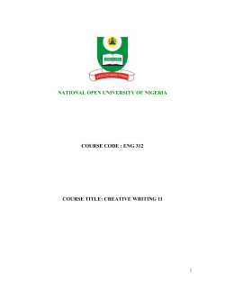 ENG 312, CREATIVE WRITING II