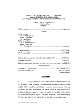 Special SESSIONS CASE NO 06 of 2014 JUDGMENT