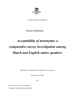 Acceptability of metonymy: a comparative