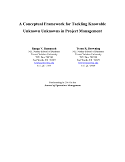 A Conceptual Framework for Tackling Knowable