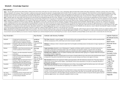 Macbeth &ndash; Knowledge Organiser