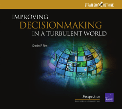 Improving Decisionmaking in a Turbulent World