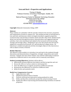 Iron and Steel&mdash;Properties and Applications