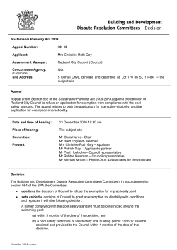 Sustainable Planning Act 2009 Appeal Number: 49
