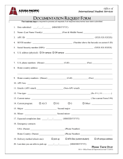 DOCUMENTATION REQUEST FORM