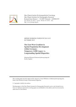 The East-West Gradient in Spatial Population Development within