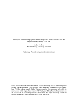 The Impact of Female Employment on Male Wages and Careers