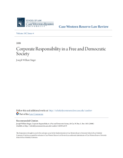 Corporate Responsibility in a Free and Democratic Society