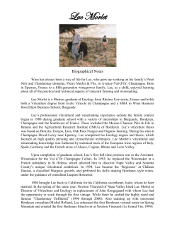 Peter Michael Winery Winemaker, Luc Morlet