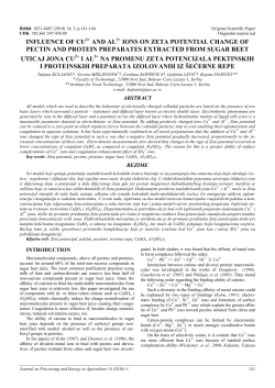 influence of cu2+ and al3+ ions on zeta potential change of pectin