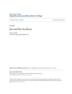 Jazz and the Academy - DigitalCommons@Macalester College