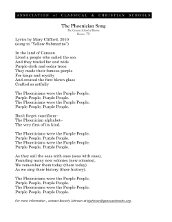 The Phoenician Song - Association of Classical Christian Schools