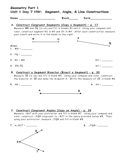 Name Block_____ Date____________ A. Construct Congruent