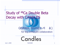 CANDLES for the study of 48Ca double beta