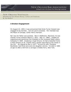 A Broken Engagement - New Orleans Bar Association
