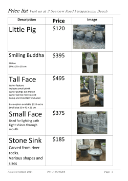 Garden Art Price List