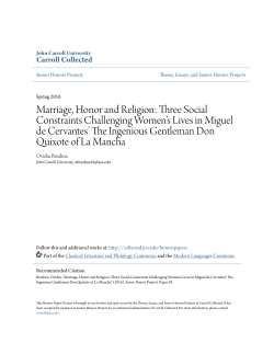 Marriage, Honor and Religion: Three Social