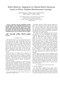 Robot Behavior Adaptation for Human