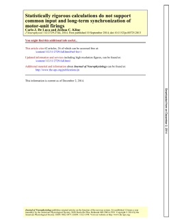 motor-unit firings common input and long